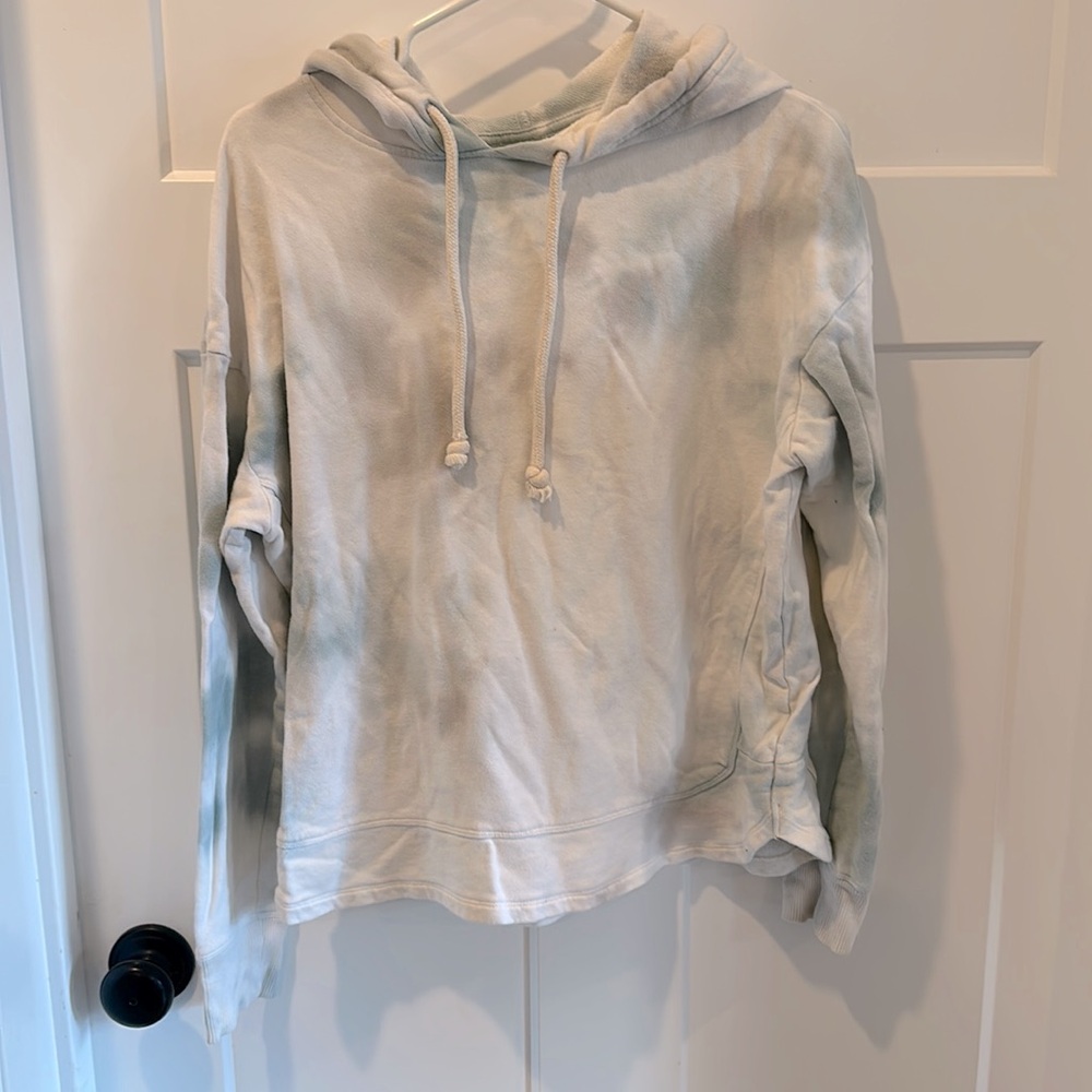 Blue and grey tie dye hoodie